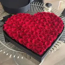 Big Heart Shaped Box Of Roses