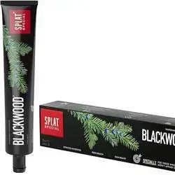 splat blackwood toothpaste- dark mint - teeth whitening & gum health properties and fresh breath 75ml