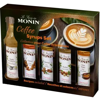 monin coffee syrup set