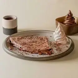 Nutella Crepe with Chocolate Soft Serve Cup and Shot of Chocolate - Dark