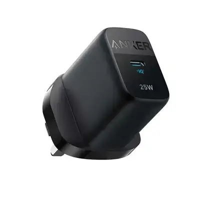 Anker 312 USB-C Fast Charger 25W (GaN) with Foldable Plug – Black