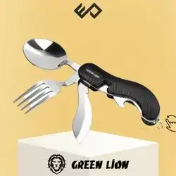 Green Lion 4 in 1 Cutlery Set - Black
