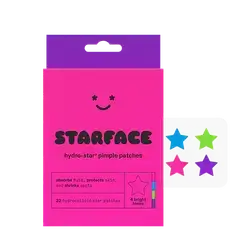 Hydro-Star Pimple Patches 4 Bright Tones 32 Hydrocolloid Star Patches _ STARFACE