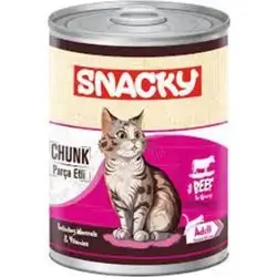 Snacky Beef Flavored Wet Cat Food for Adults
