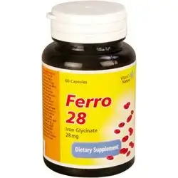 Ferro 28 iron glycinate dietary supplement 60 capsul