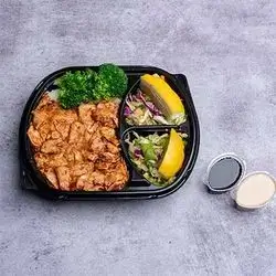Bbq Chicken Slices With Rice  Meal