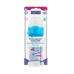 Optimal P.P. Extra Wide Neck Feeding Bottle Anti-Colic 6+months (2) 6-18m 240ml/8oz