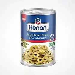 Sliced Green Olives For pizza Henan 370g