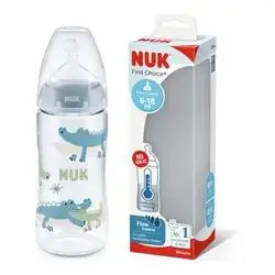 NUK FIRST CHOICE SILICONE BOTTLE 6-18 M SIZE (Y) 300 ML