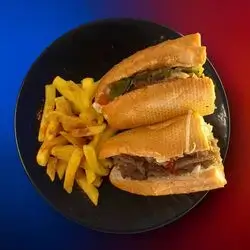 Fajita Sandwich With Fries