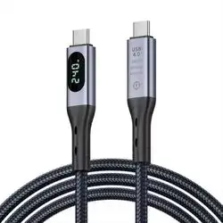 USB 4.0 Cable, PD 240W Dual Supports 8K HD Display USB C Cord 8K@60Hz 40Gbps Data Transfer(1M/3.3ft)