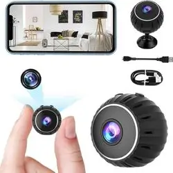 Mini Camera 1080P HD Hidden Camera Portable Small Nanny Cam with Night Vision and Motion Detection - Built-in Battery - Covert Security Camera for Home/Office/Indoor/Outdoor