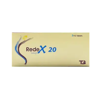 Redex (Tadalafil 20mg) 2 Film Coated Tablets _ TQ PHARMA