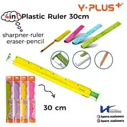 4in1 Plastic Ruler 30cm-Y.PLUS