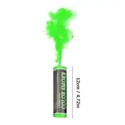 Green colored smoke effect showing smoke photography prop pull ring