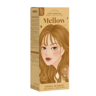 Mellow Color Cream Developer + Colorant HONEY BLONDE 100ml×2 _ KOTA COSMETICS