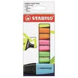Stabilo Boss Mini Highlighters Card Wallet Assorted (Pack of 5)