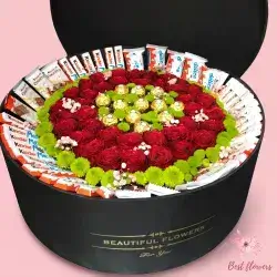Box Flower-Red&Green