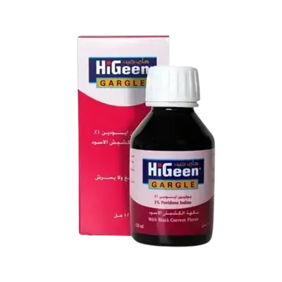 Povidone Iodine Gargle With Blackcurrant Flavor 120ml _ Higeen
