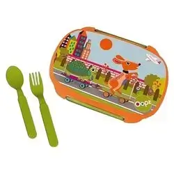 Oops- Cool Lunch Kit 12M+, Orange 4Pcs