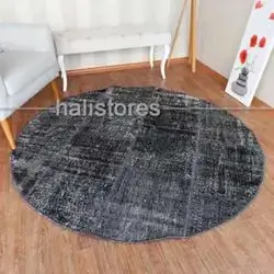 Round Patchwork Carpet 160*160 Black