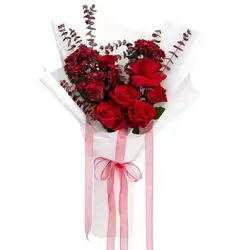Flower bouquet Mix red