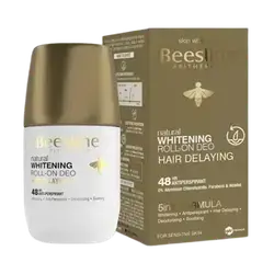 Natural Whitening Roll-On Deo Hair Delaying 48HR AntiPerspirant 50ml _ Beesline