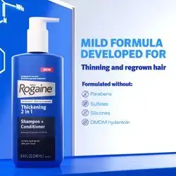 Men's ROGAINE® Hair Thickening 2 in 1 Shampoo + Conditioner, 248ml