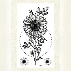 1 Sheet cool small wrist tattoos flower sunflower temporary tattoo