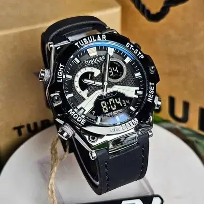 TUBULAR BRANDED MEN'S CHRONOGRAPH WATCH LUXURY EDITION (BLACK)
