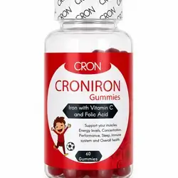 Croniron iron with vitamin c and folic acid gummies