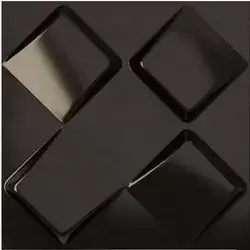 3D Wall Panels Matt Black D131