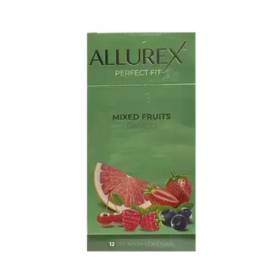 Perfect Fit Mixed Fruits Pasion 12 Premium Condoms _ ALLUREX