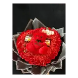 Flowers And Chocolate Bouquet