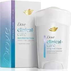 Dove Clinical + Care Antiperspirant Deodorant Soft Solid for Women Original Clean with Nourishing Serum 48g