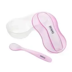 Grinding Feeding Bowl with Spoon - Pink