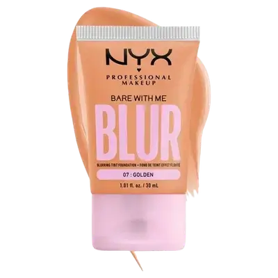 Bare With Me Blur Blurring Tint Foundation 07 Golden 30ml _ NYX