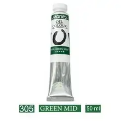 (305) (GREEN MID) OIL COLOR-Maries 50ML