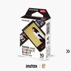 FUJIFILM Instax Mini Contact Sheet Instant Film Sheets 10Pcs (10x1) for Mini Cameras
