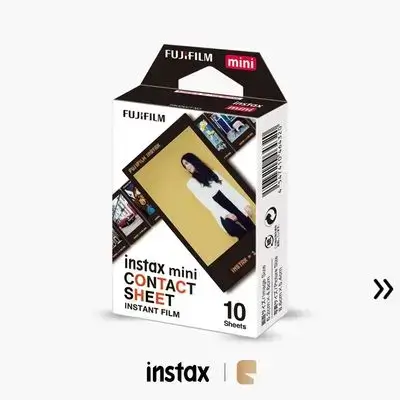 FUJIFILM Instax Mini Contact Sheet Instant Film Sheets 10Pcs (10x1) for Mini Cameras
