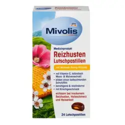Mivolis Cough lozenges with Manuka honey filling, 24 pieces