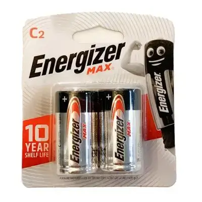 Energizer Max C2 Alkaline Battery 1.5V 2 Pieces
