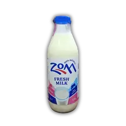Zoom Low Fat Milk, 1 Liter Glass Bottle