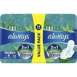 Always Ultra Thin Extra Long Herbal Freshness Pad 14pcs