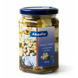 Akadia Salad cheese in oil herbs and olives 265g