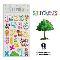English number stickers