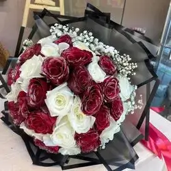 White And Red Rose