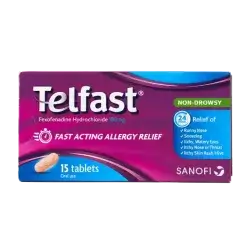 Telfast 180 mg 15 tablets sanofi france