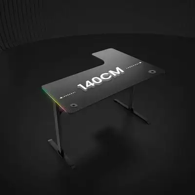 AG Table Zero Gravity L-Shaped RGB Left-Side Black - 140cm