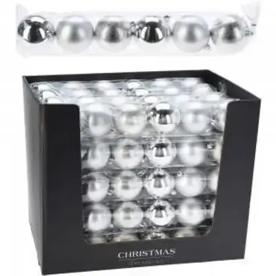 Koopman Xmas Ball Set 6X70Mm Silver